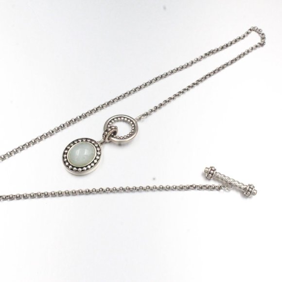 STERLING SILVER JADEITE THAILAND BRAIDED QVC NECKLACE - Picture 3 of 8